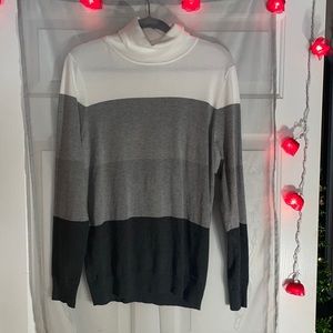 Calvin Klein Women’s Sweater Soft Black White Gray